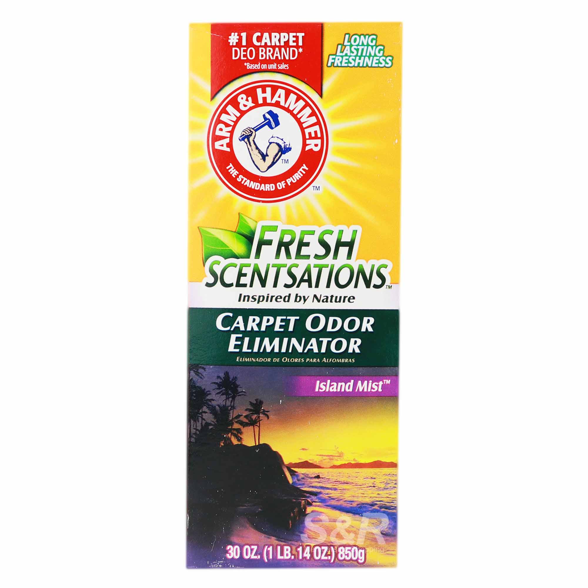 Arm & Hammer Fresh Sensations Island Mist Carpet Odor Eliminator 850g